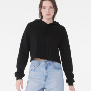 Women's cropped fleece hoodie
