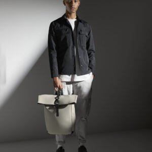 Matte PU rolltop backpack