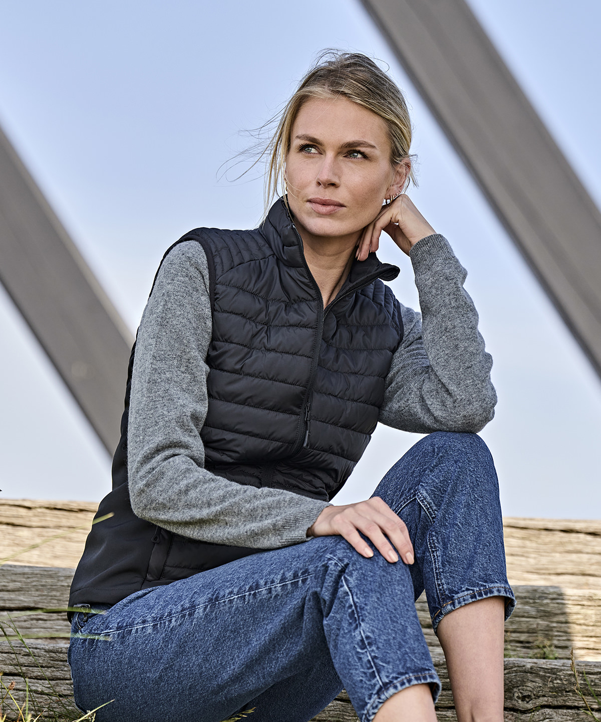 Womens crossover bodywarmer (9625)